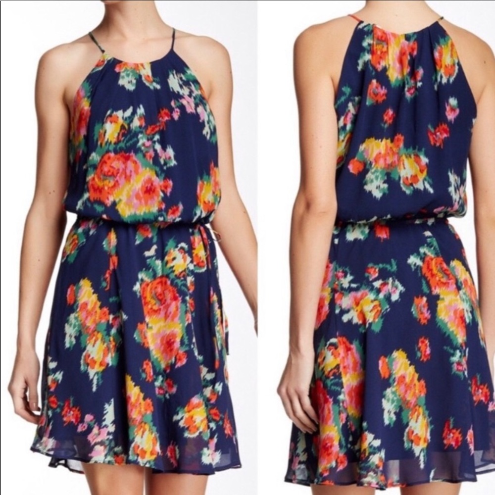 Silk floral high neck Joie dress